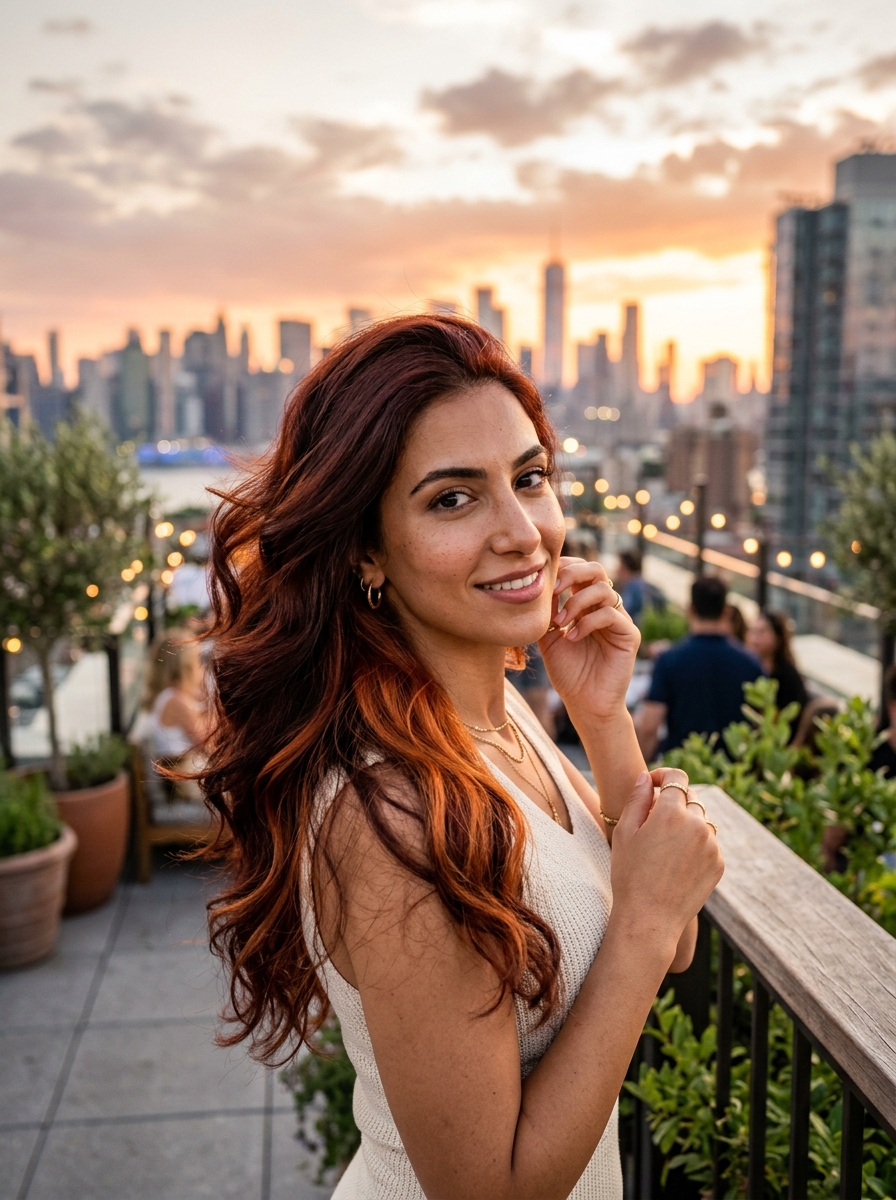 Deep Auburn with Copper Peekaboo