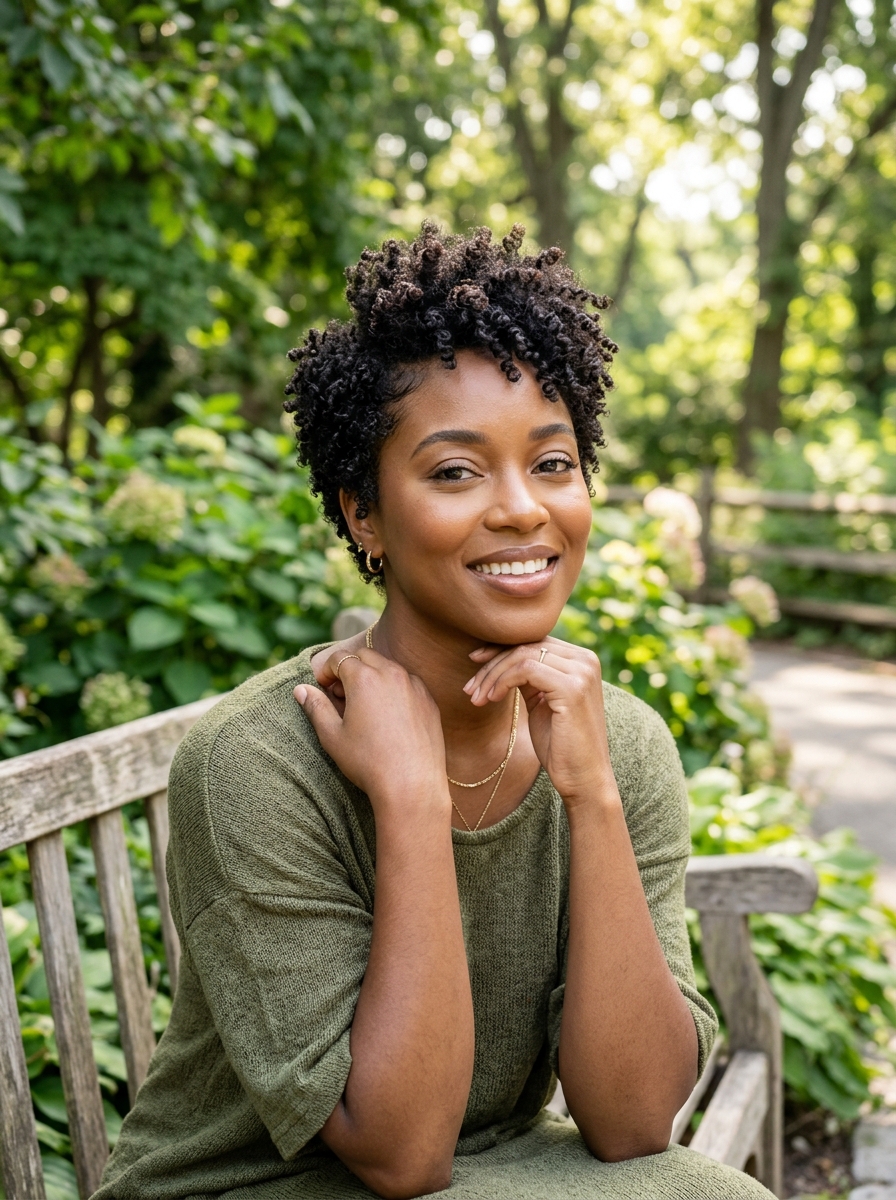 Curly Pixie with Natural Coils