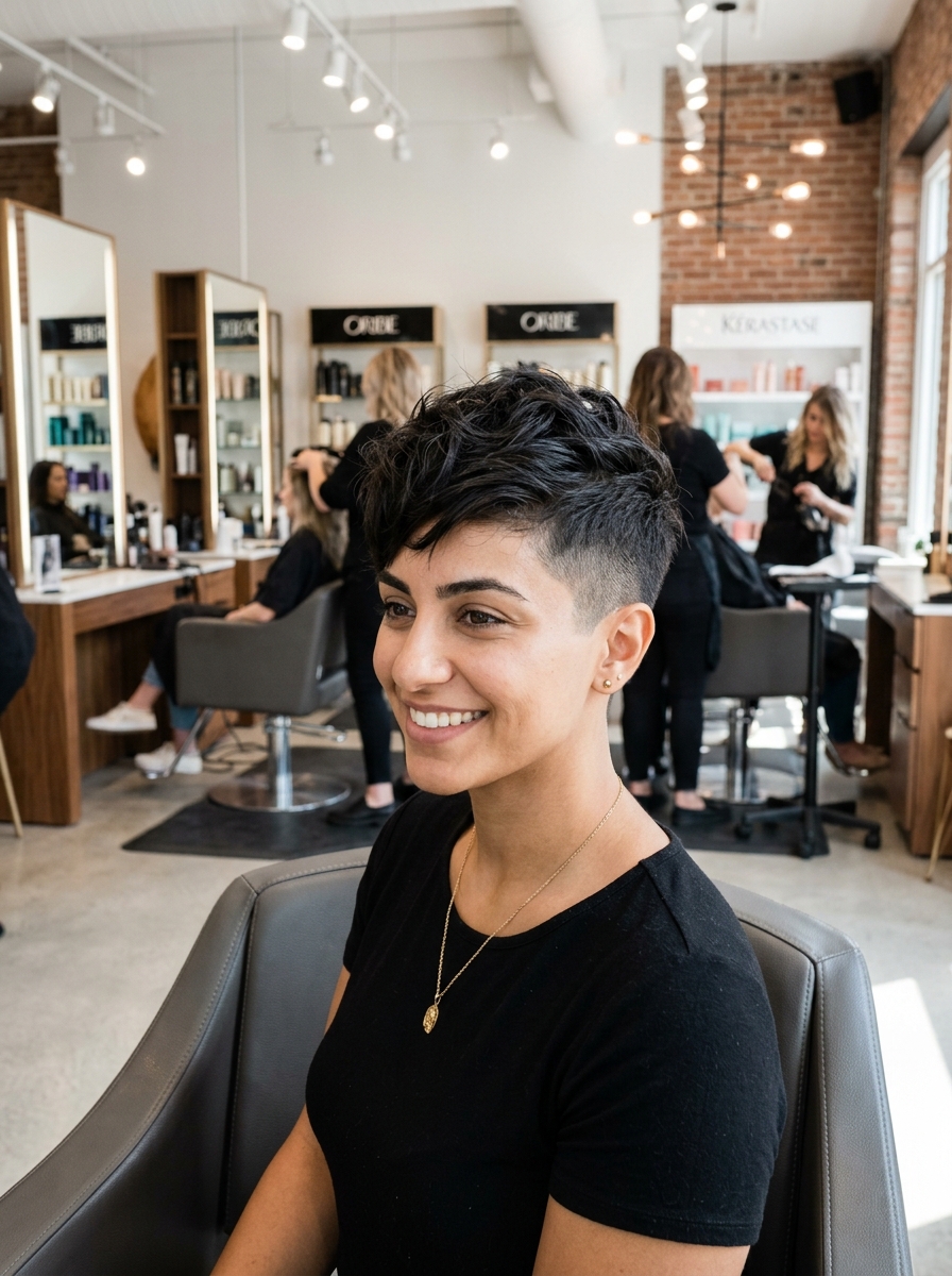 Disconnected Undercut Pixie with Longer Top