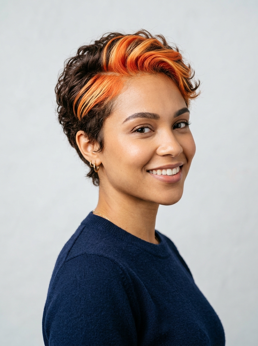 Color-Blocked Two-Tone Pixie