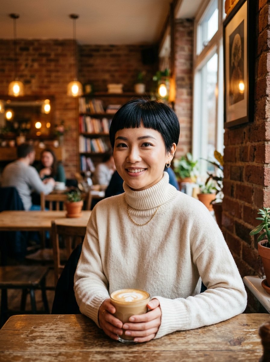 Blunt Micro-Fringe Pixie