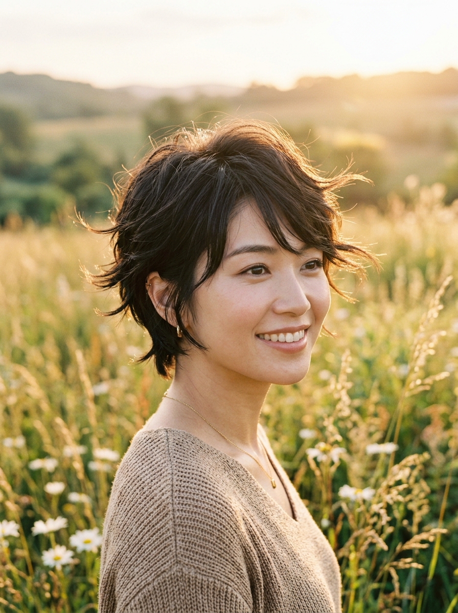 Feathered Layered Pixie