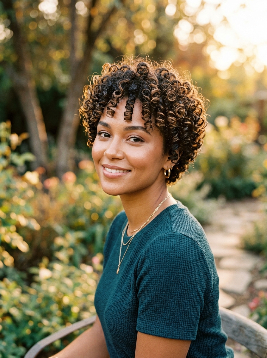 Curly Pixie with Defined Ringlets