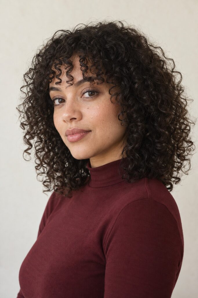 Curly Textured Fringe
