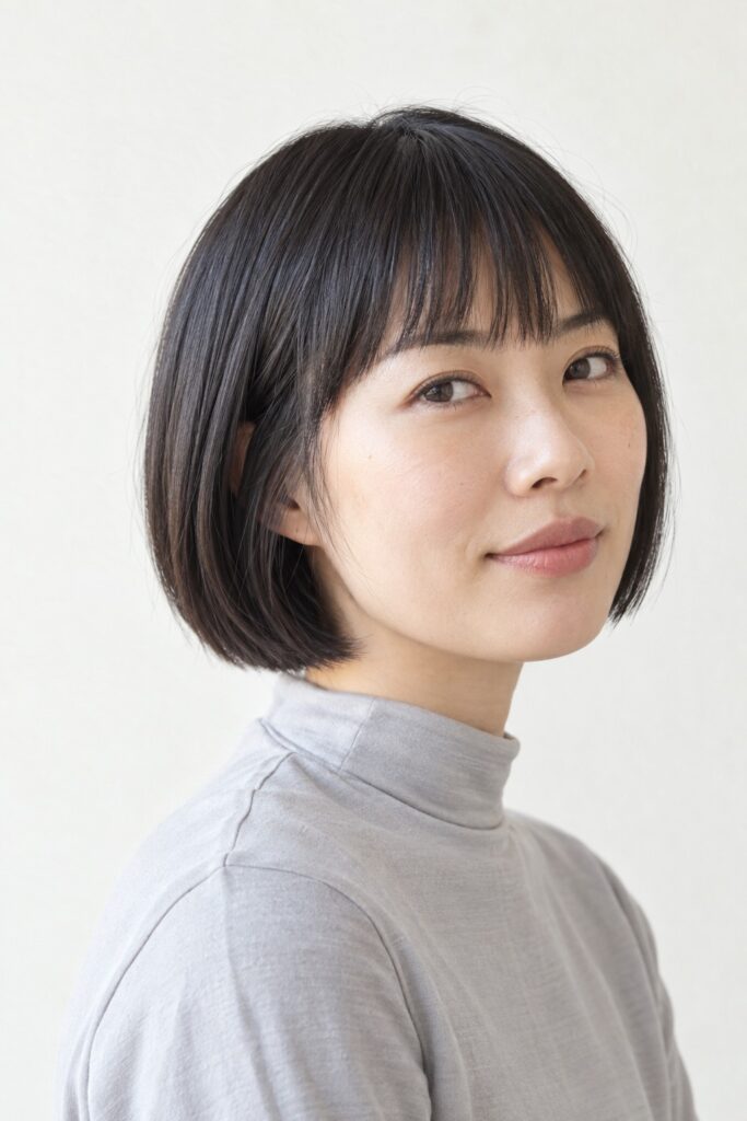  Razor-Cut Fringe with a Bob