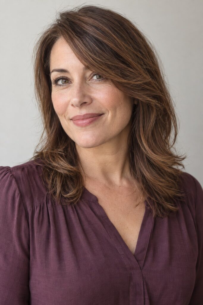 Side-Swept Textured Fringe