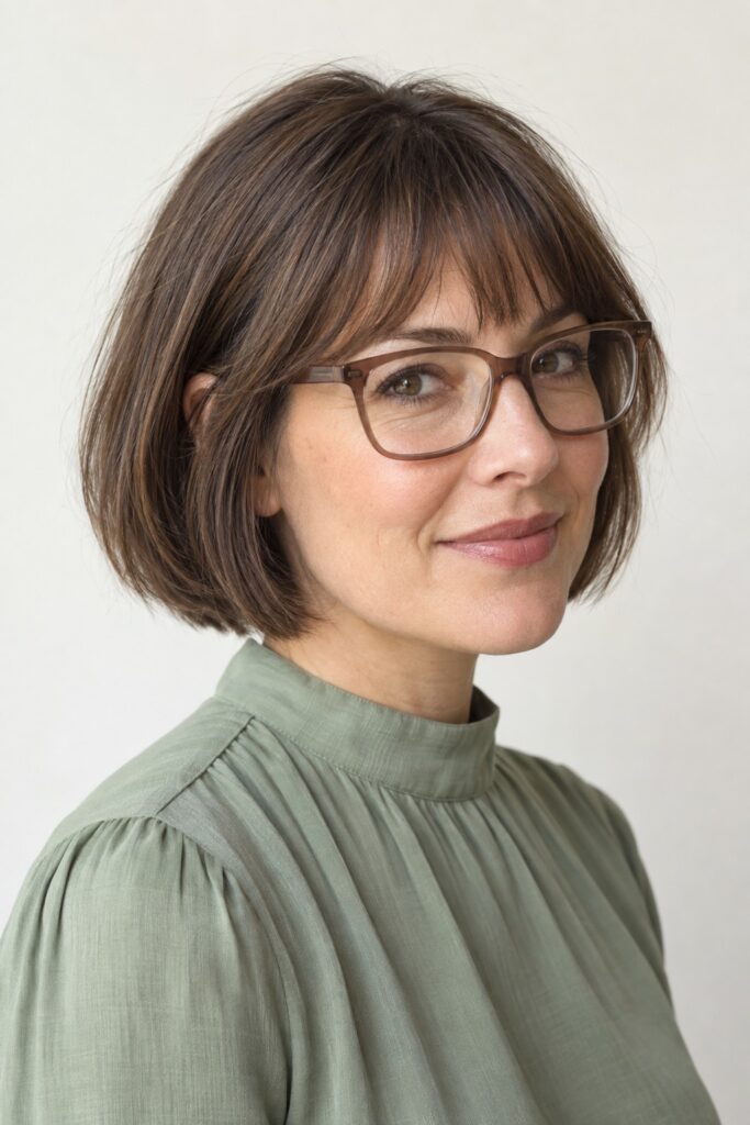 Soft Fringe with a Short Bob