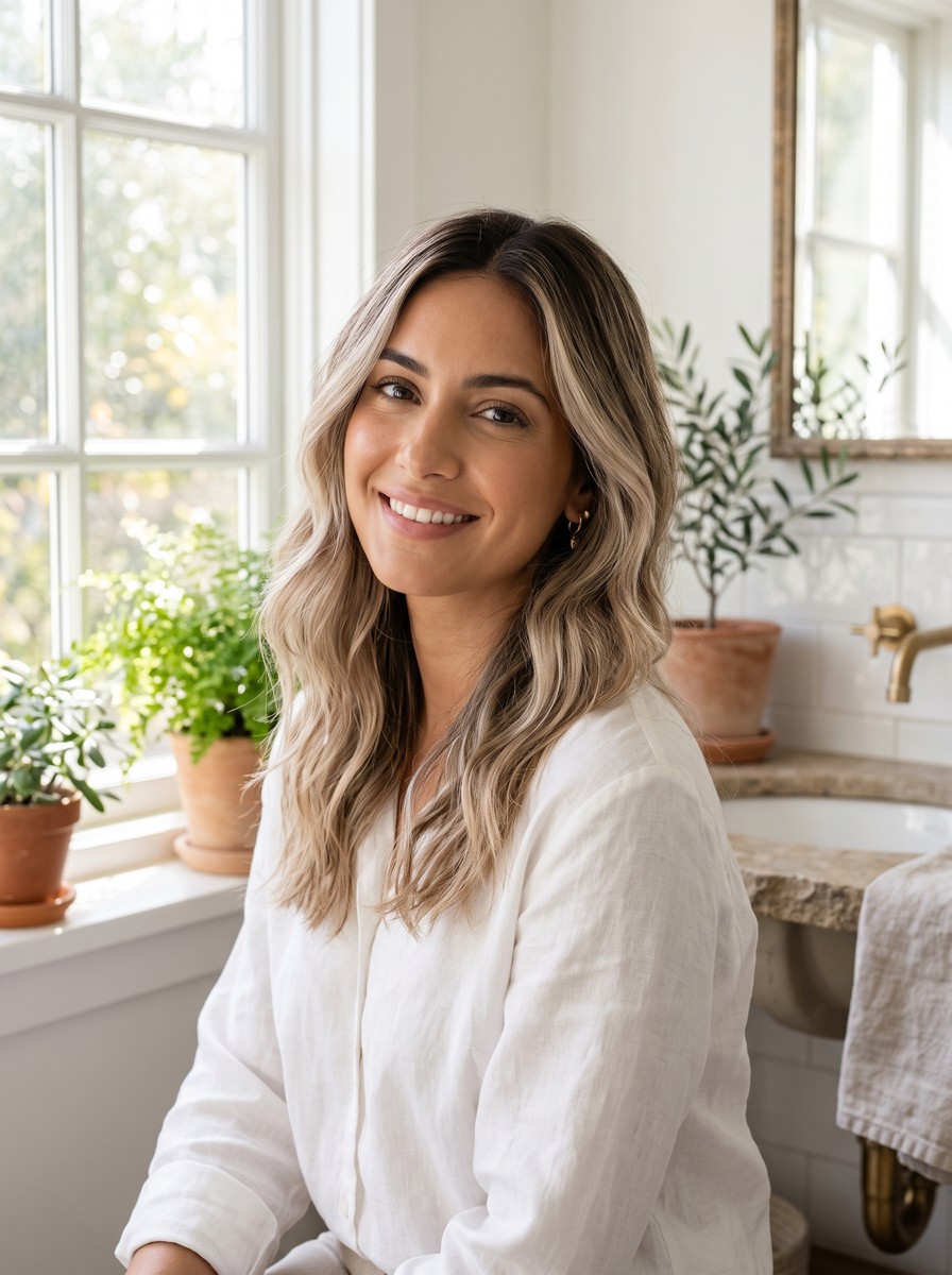 Soft Ash Blonde Balayage