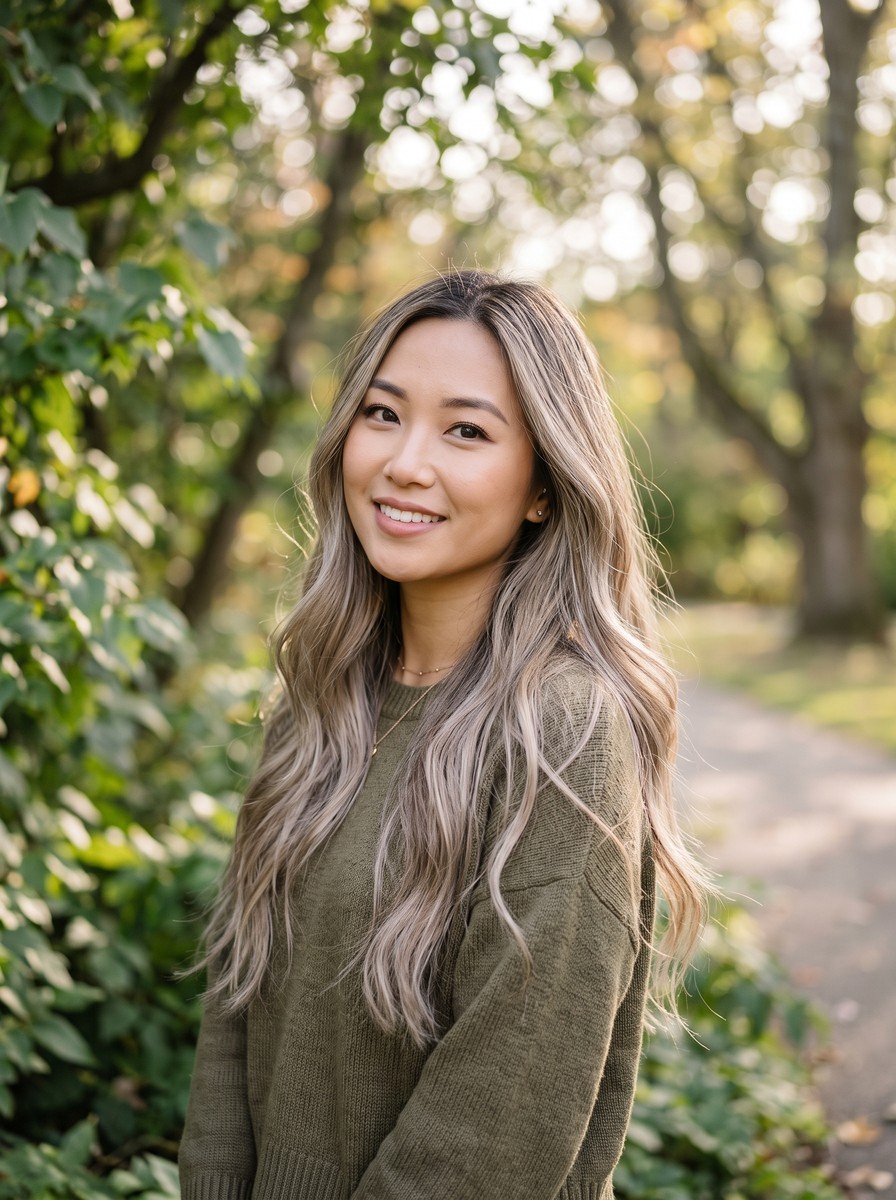 Icy Beige Balayage for Cool Undertones