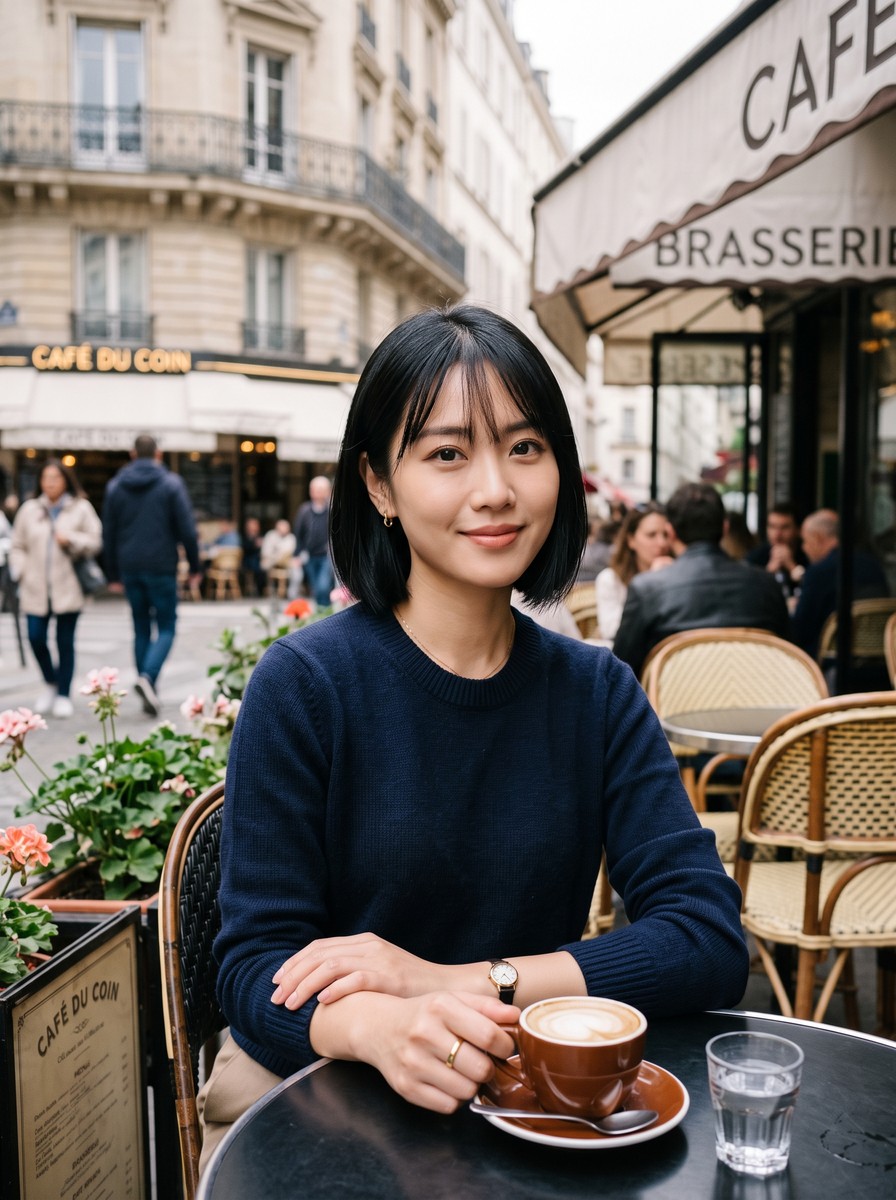 Chin-Length Bob with Birkin Bangs