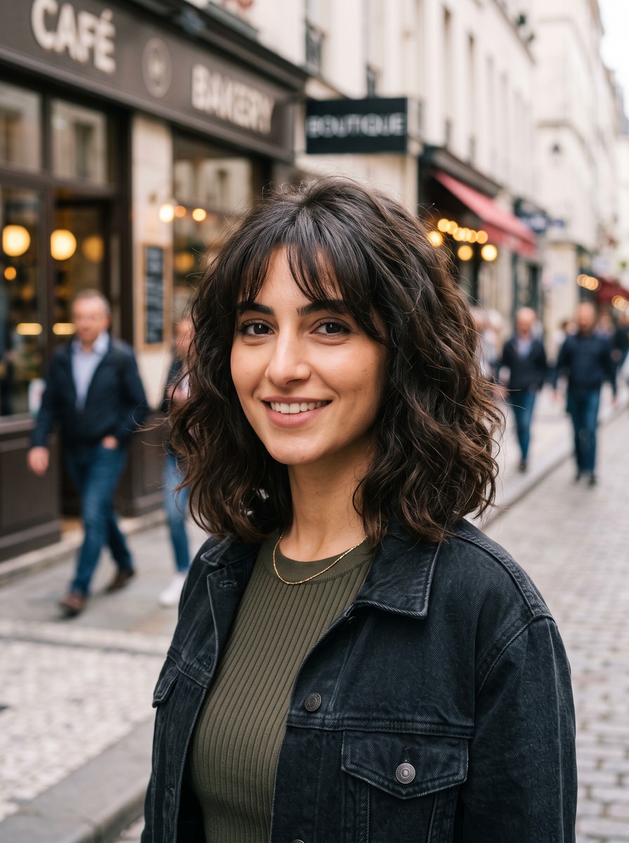Collarbone Lob with Birkin Bangs