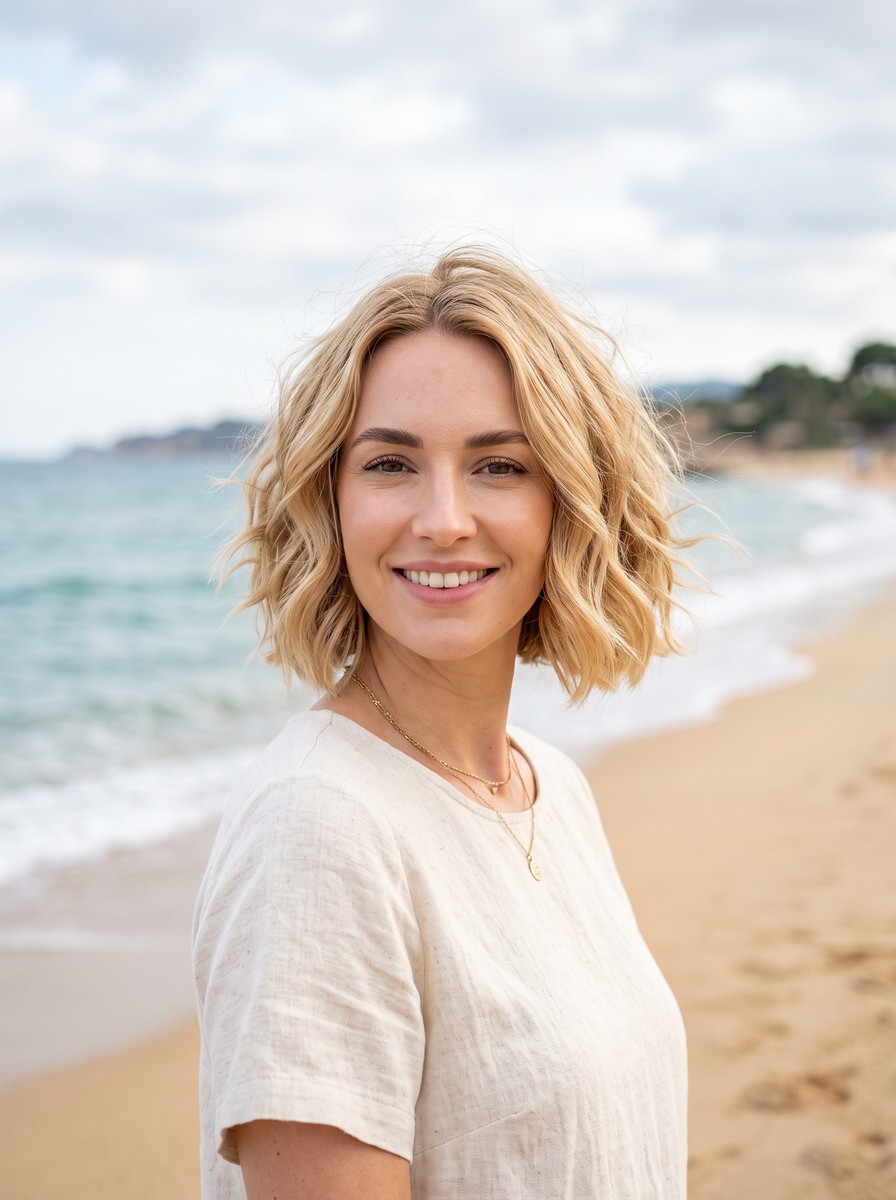 Tousled Bent-Wave Bob