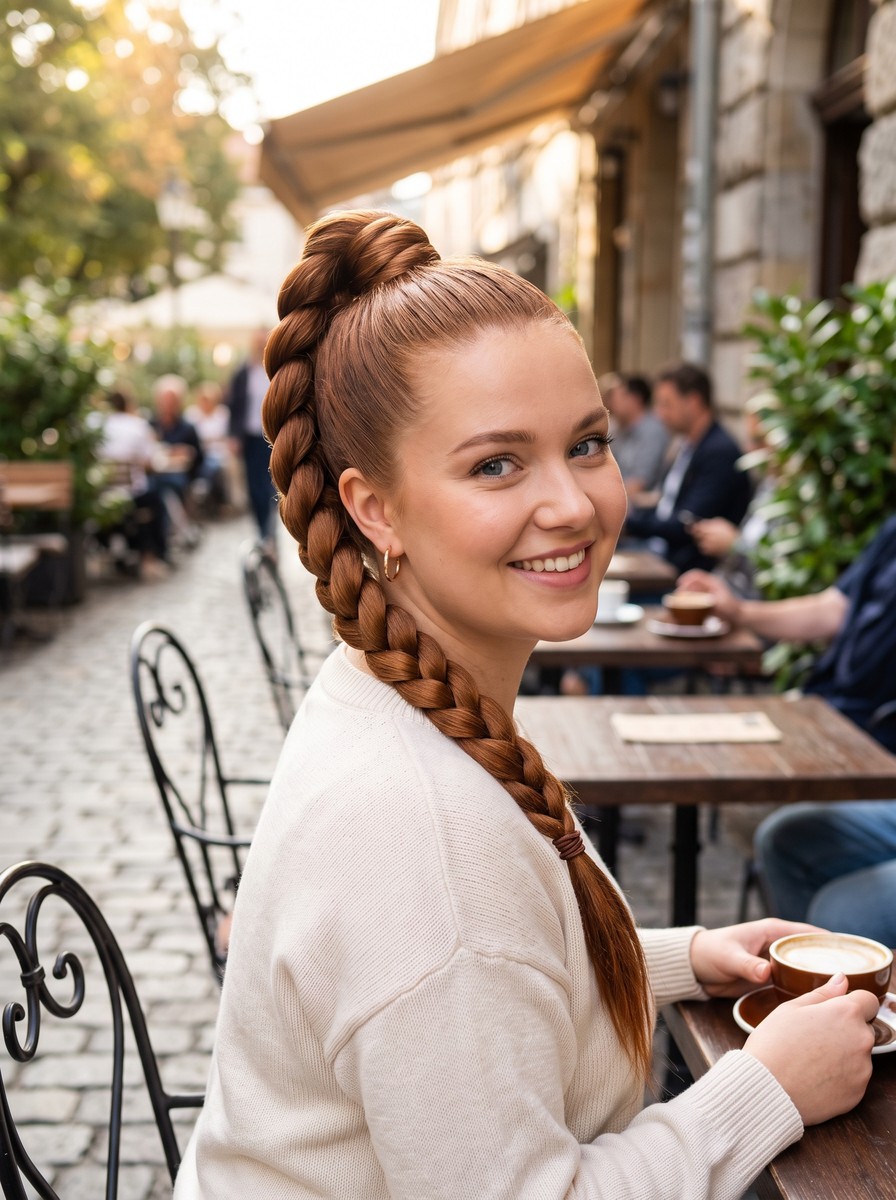 Long Two-Strand Rope Braid Ponytail
