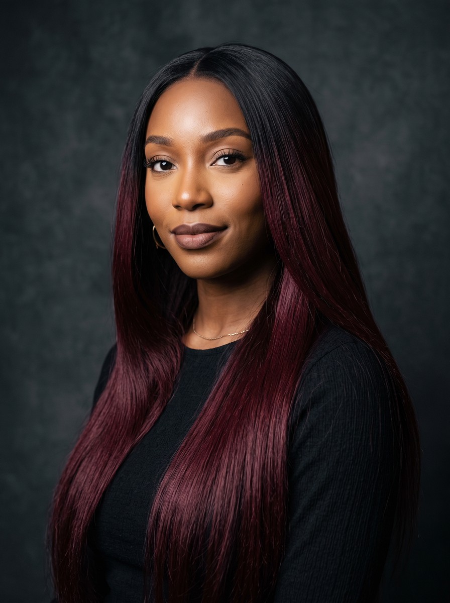 Black-to-Burgundy Melt