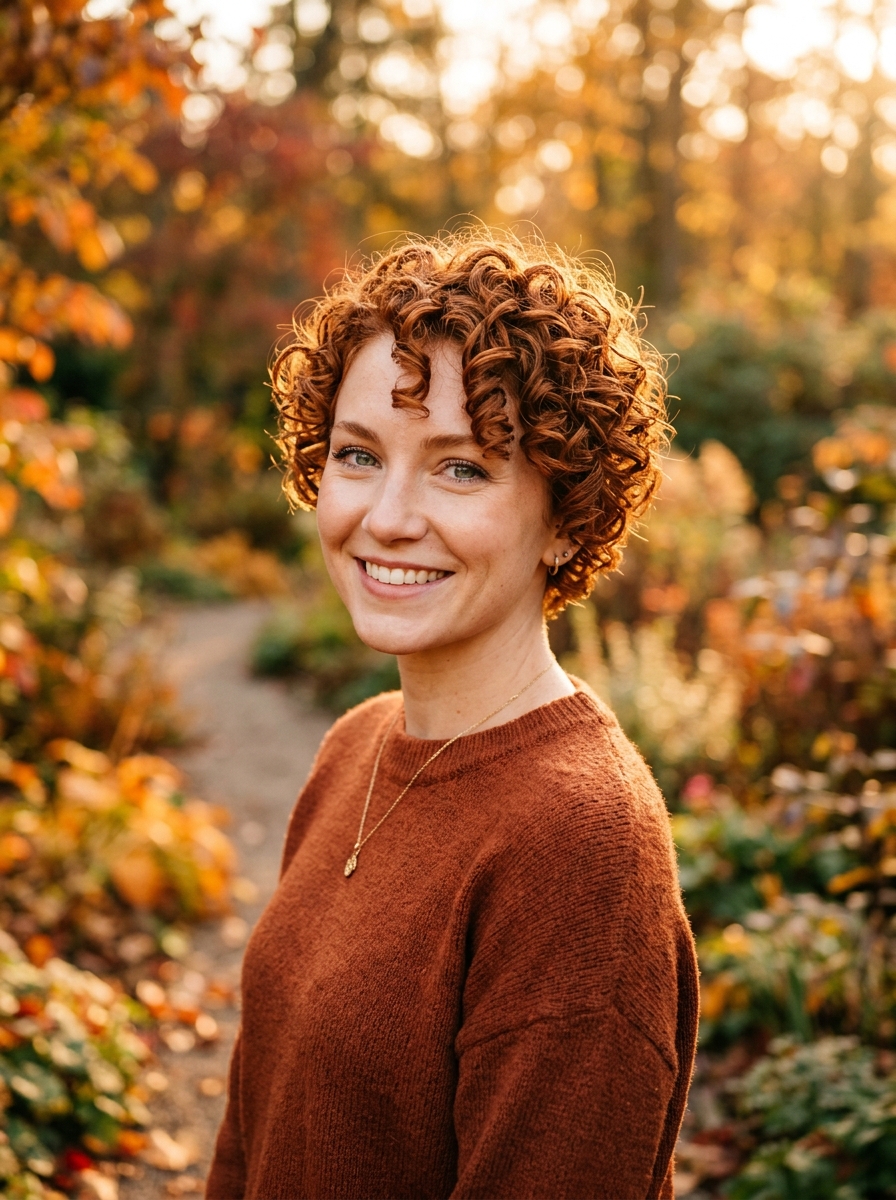 Copper Curly Pixie
