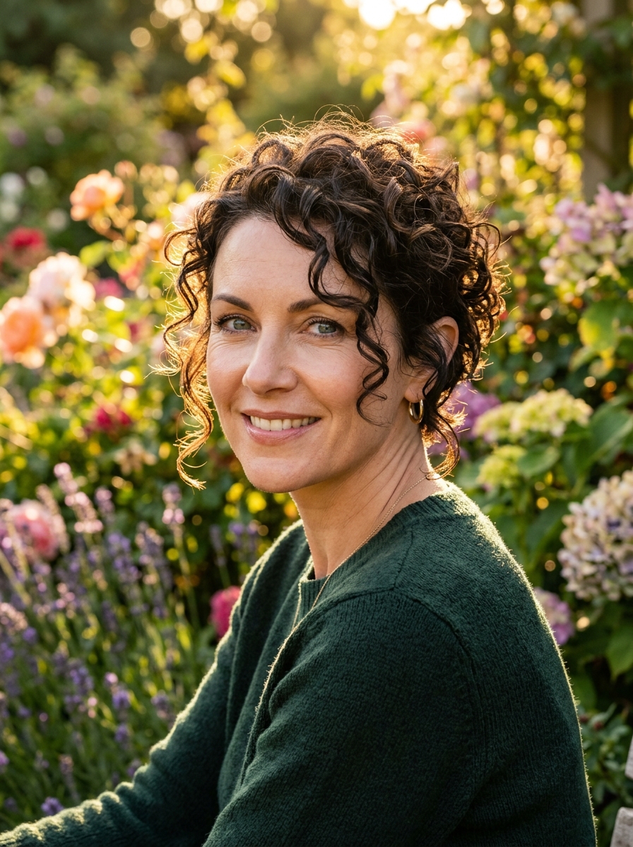 Curly Pixie with Face-Framing Curls