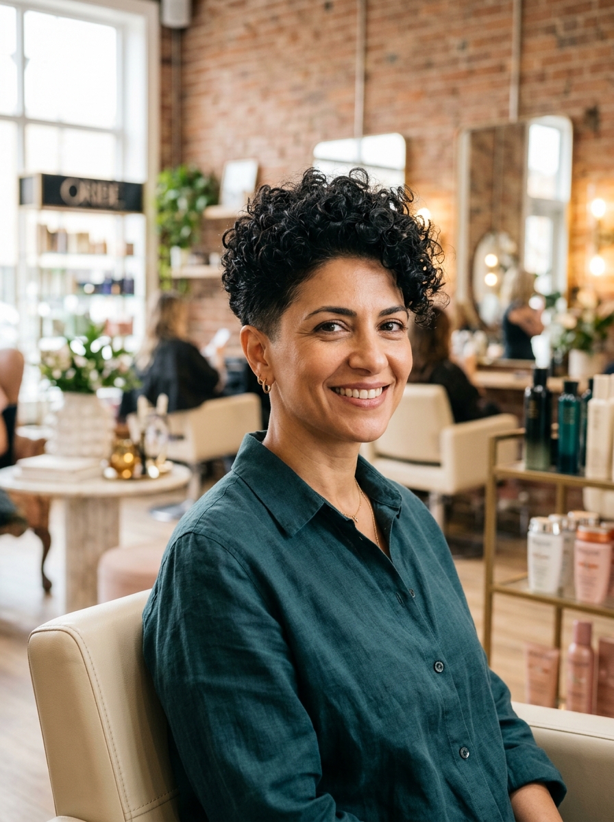 Tapered Curly Pixie for Coily Hair