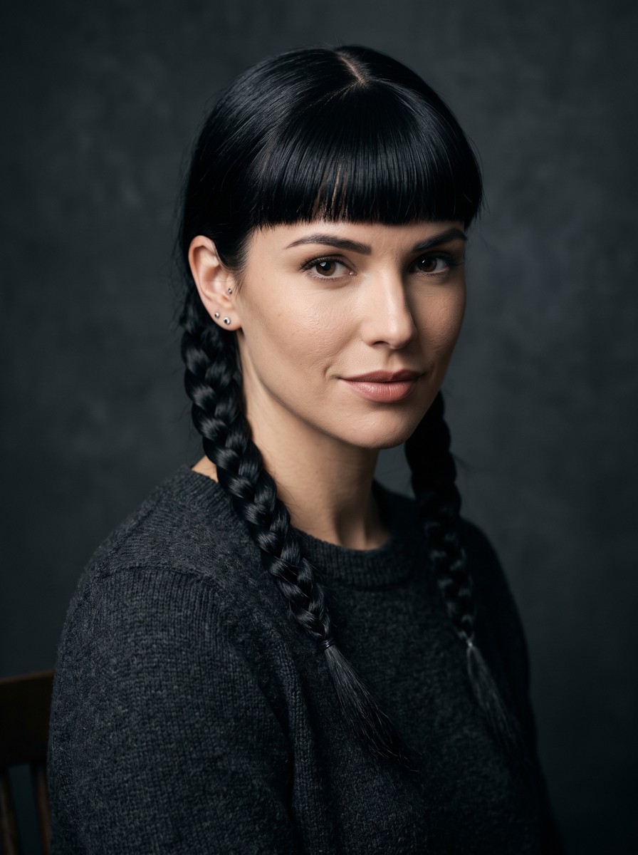 Wednesday Addams Double Braids