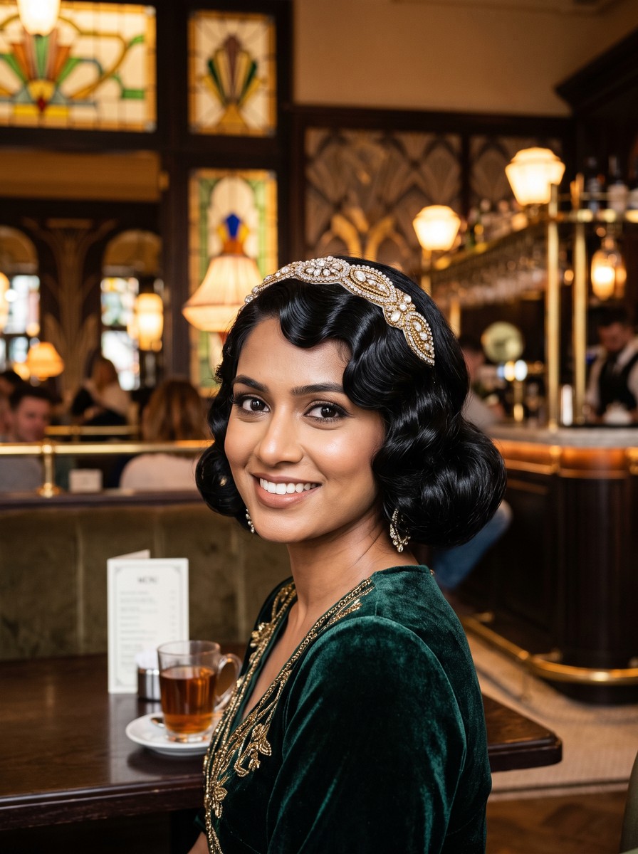 Flapper Faux Bob with Finger Waves