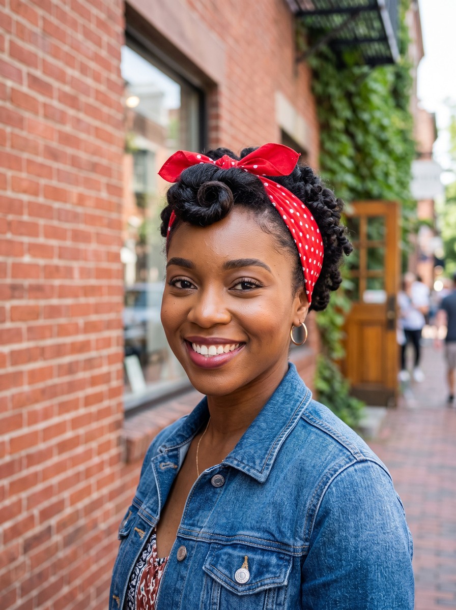 Rosie the Riveter Bandana Roll