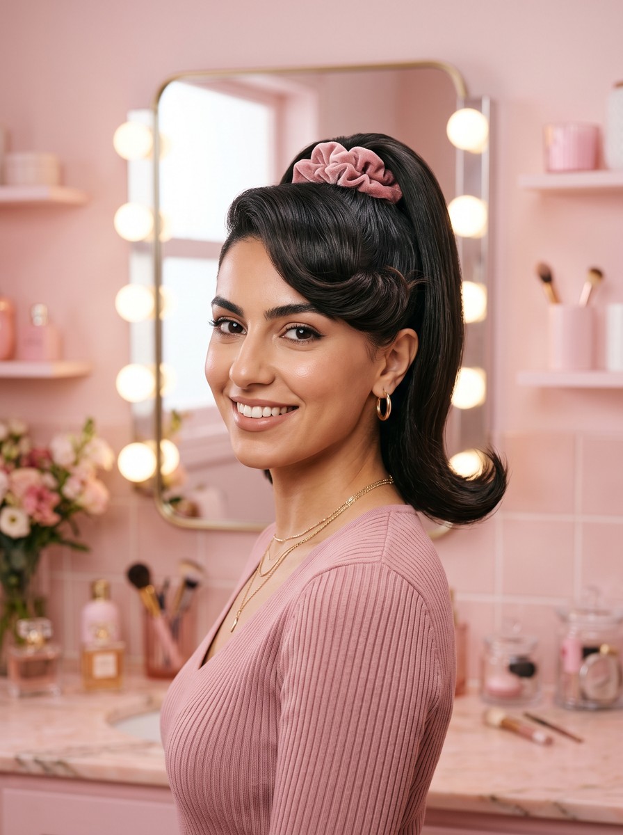 Barbie Sky-High Ponytail with Curled Fringe