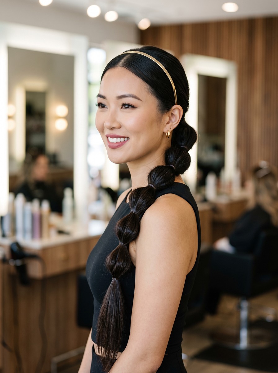 Jasmine Banded Bubble Ponytail