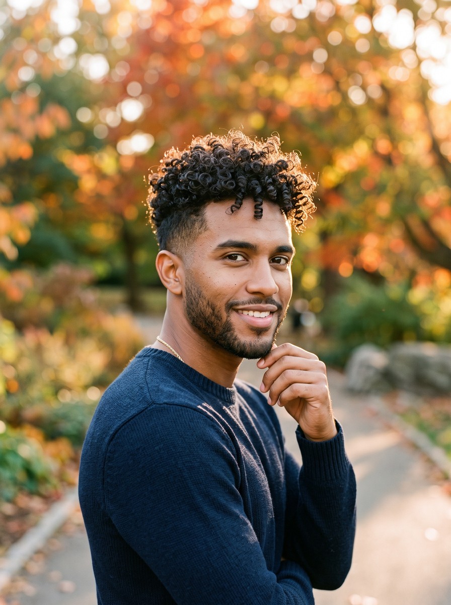 Curly Warrior Cut