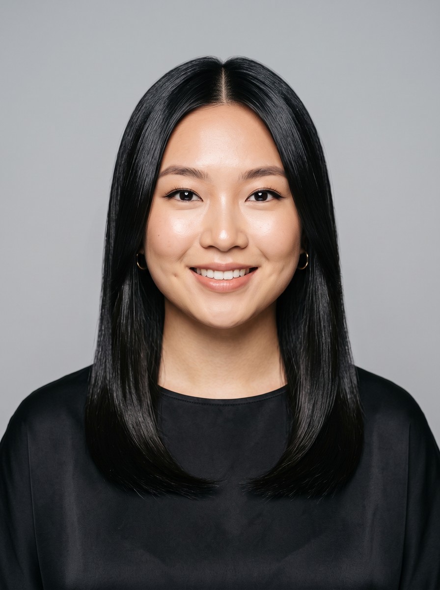 Sleek Straight Feathered Cut