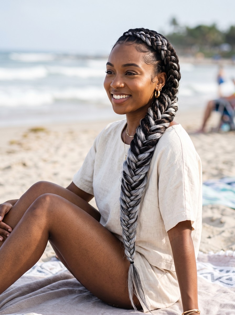 Two-Tone Braid-Integrated Gray