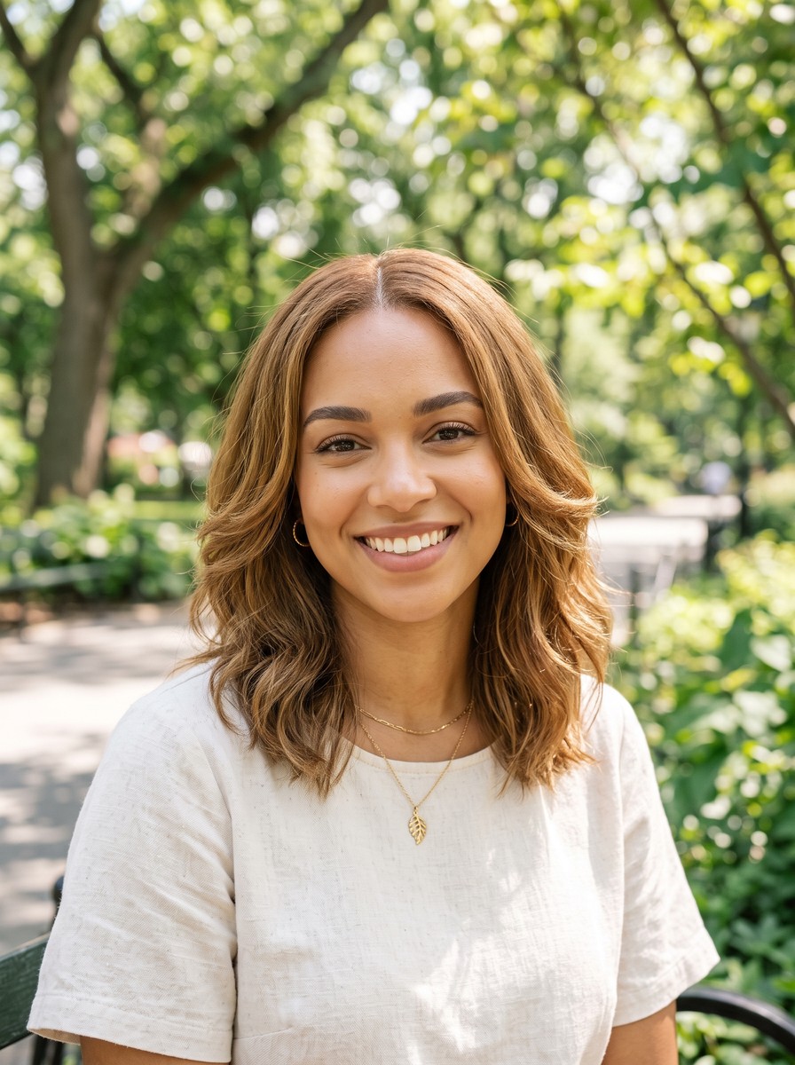Textured Lob With Layers Starting at the Chin