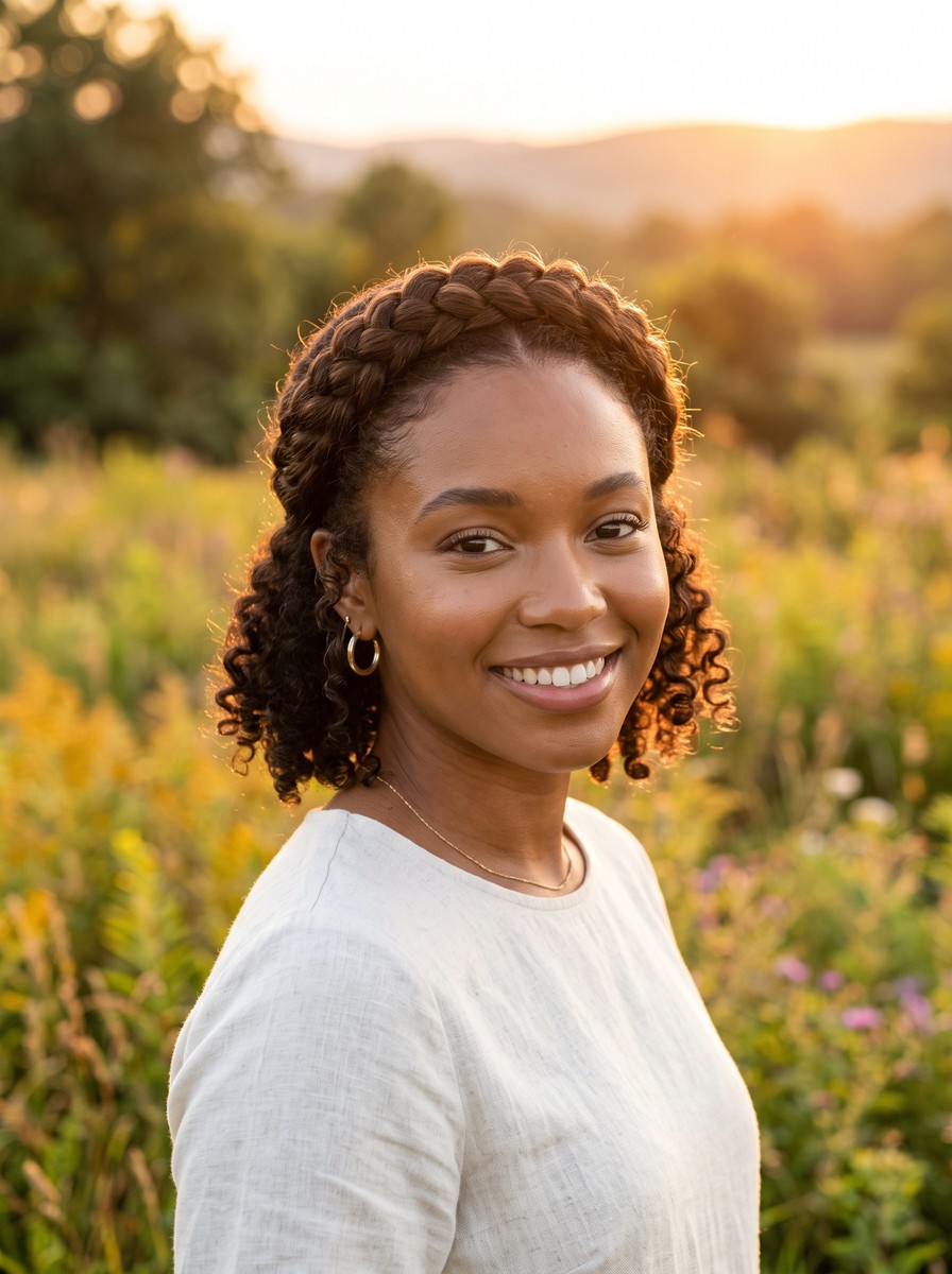 Flat Crown Braid With Face-Framing Pieces