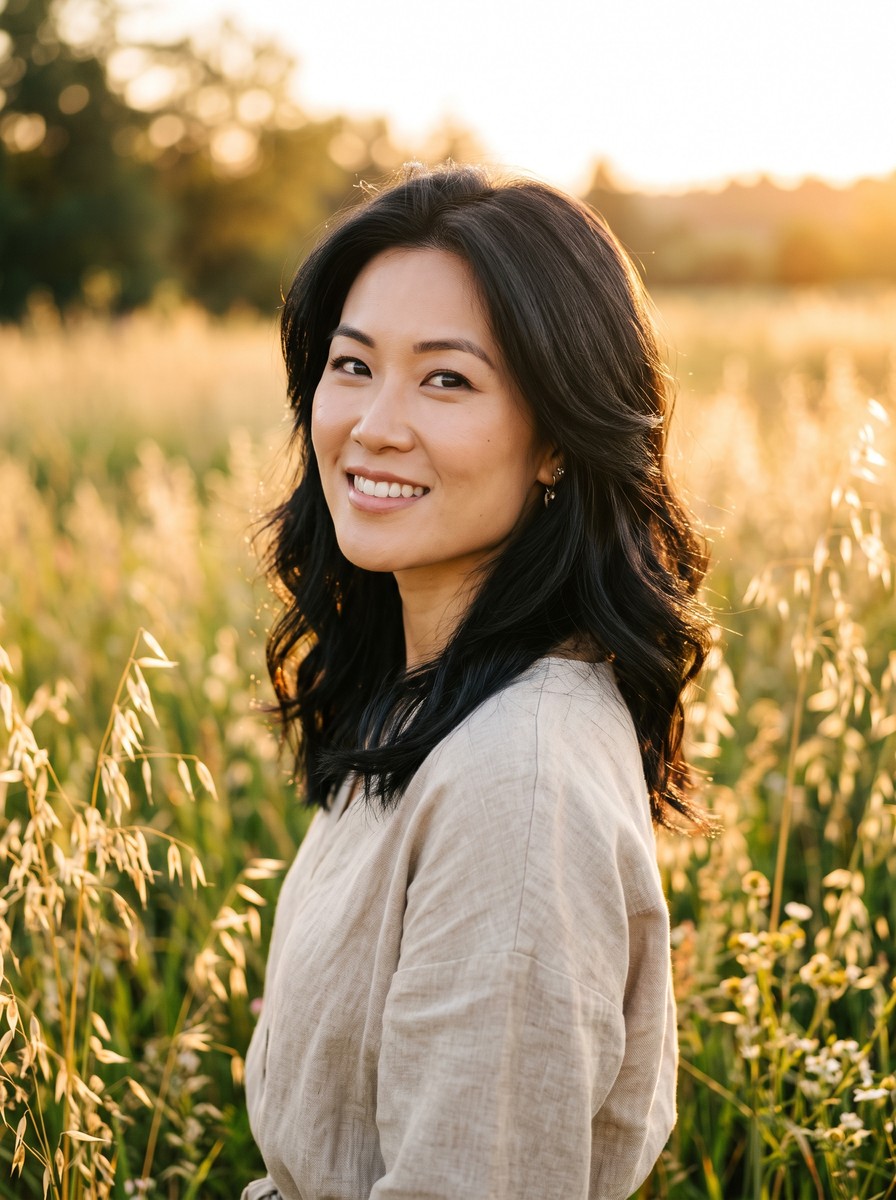 Chin-Start Layers on Shoulder-Length Hair