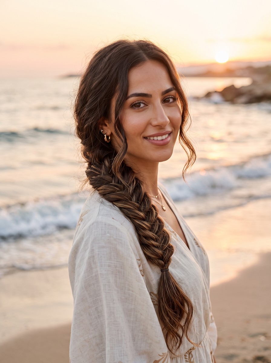 Loose Fishtail Side Braid