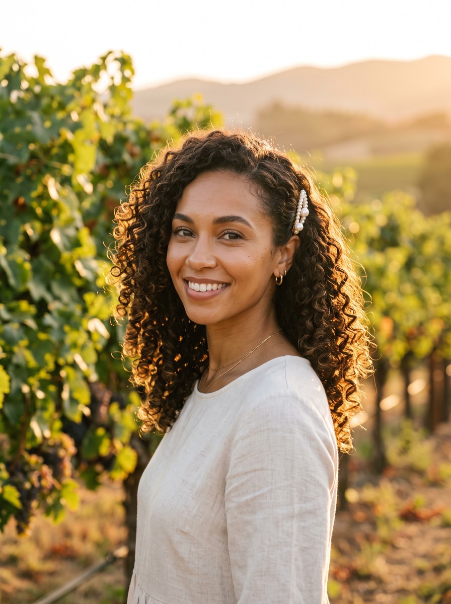 Defined Curls with a Single Side Clip