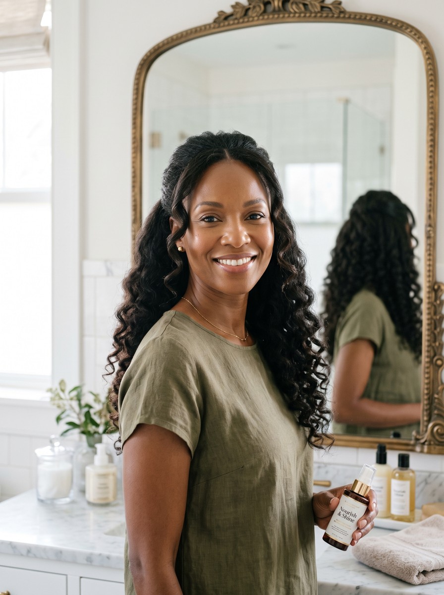 Curtain-Framed Half-Up