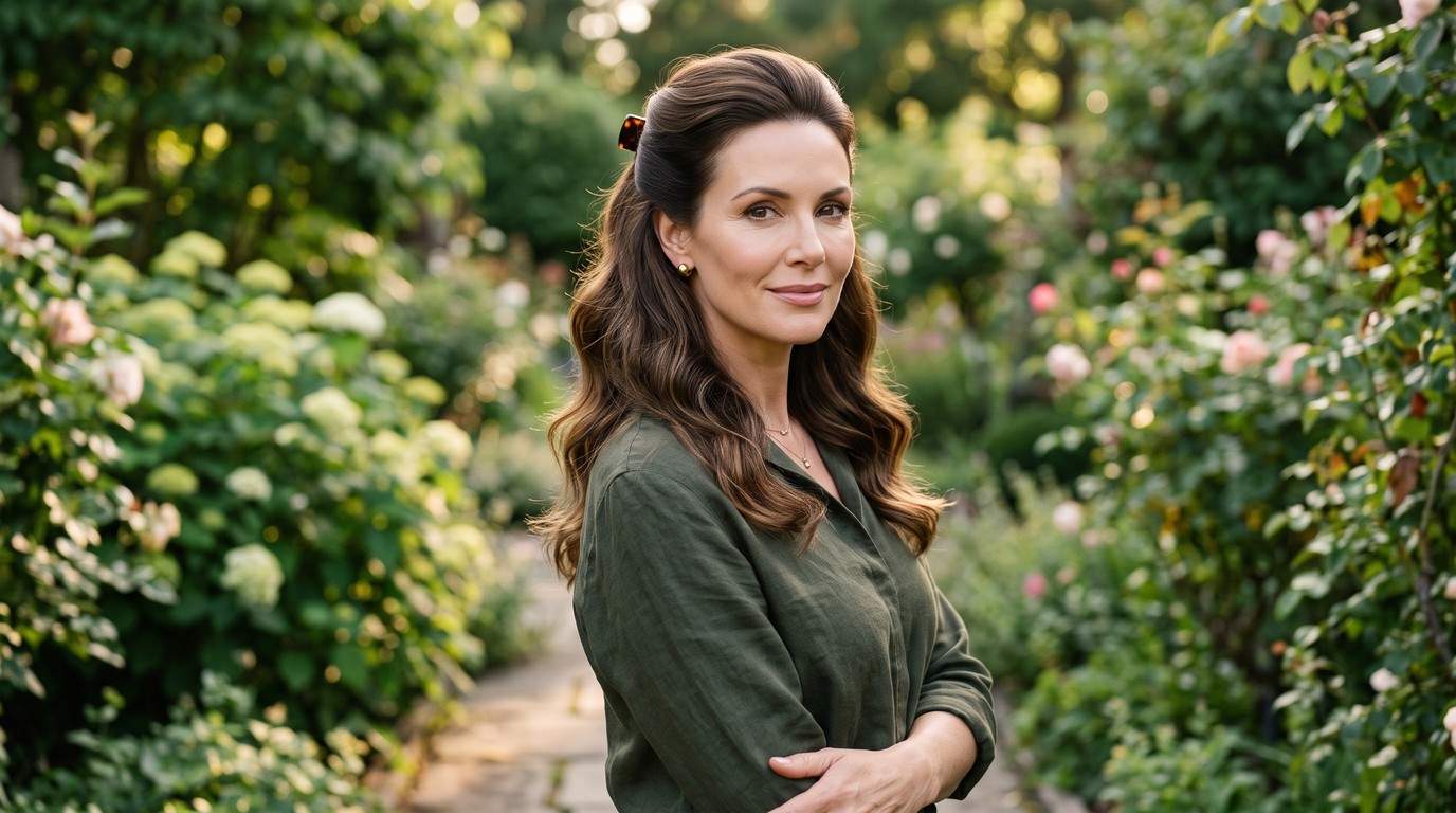 20 Elegant Half-Up Half-Down Hairstyles for Women Over 40