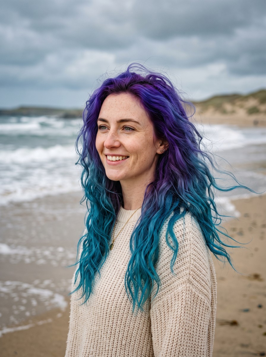 Sea Witch Violet-to-Teal Waves