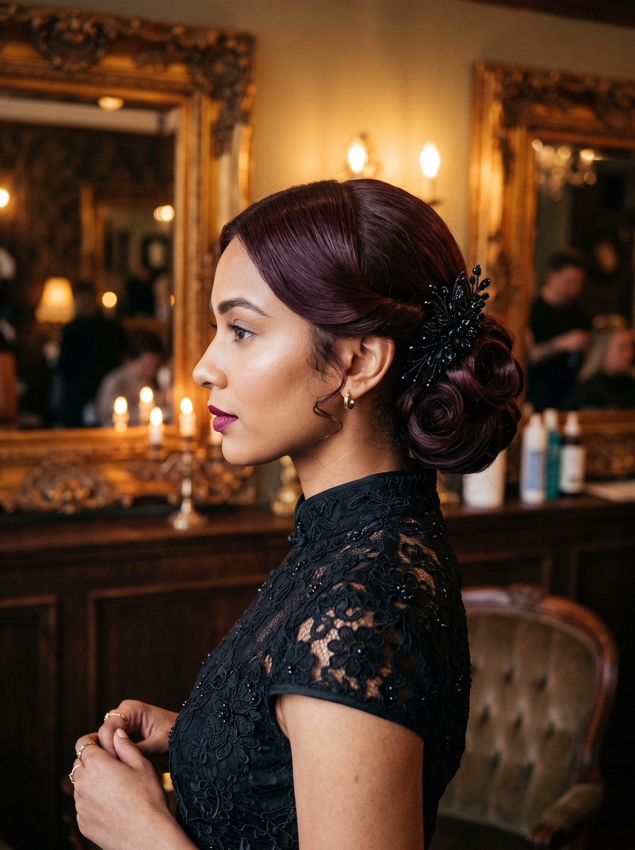 Vampire Countess Rolled Chignon