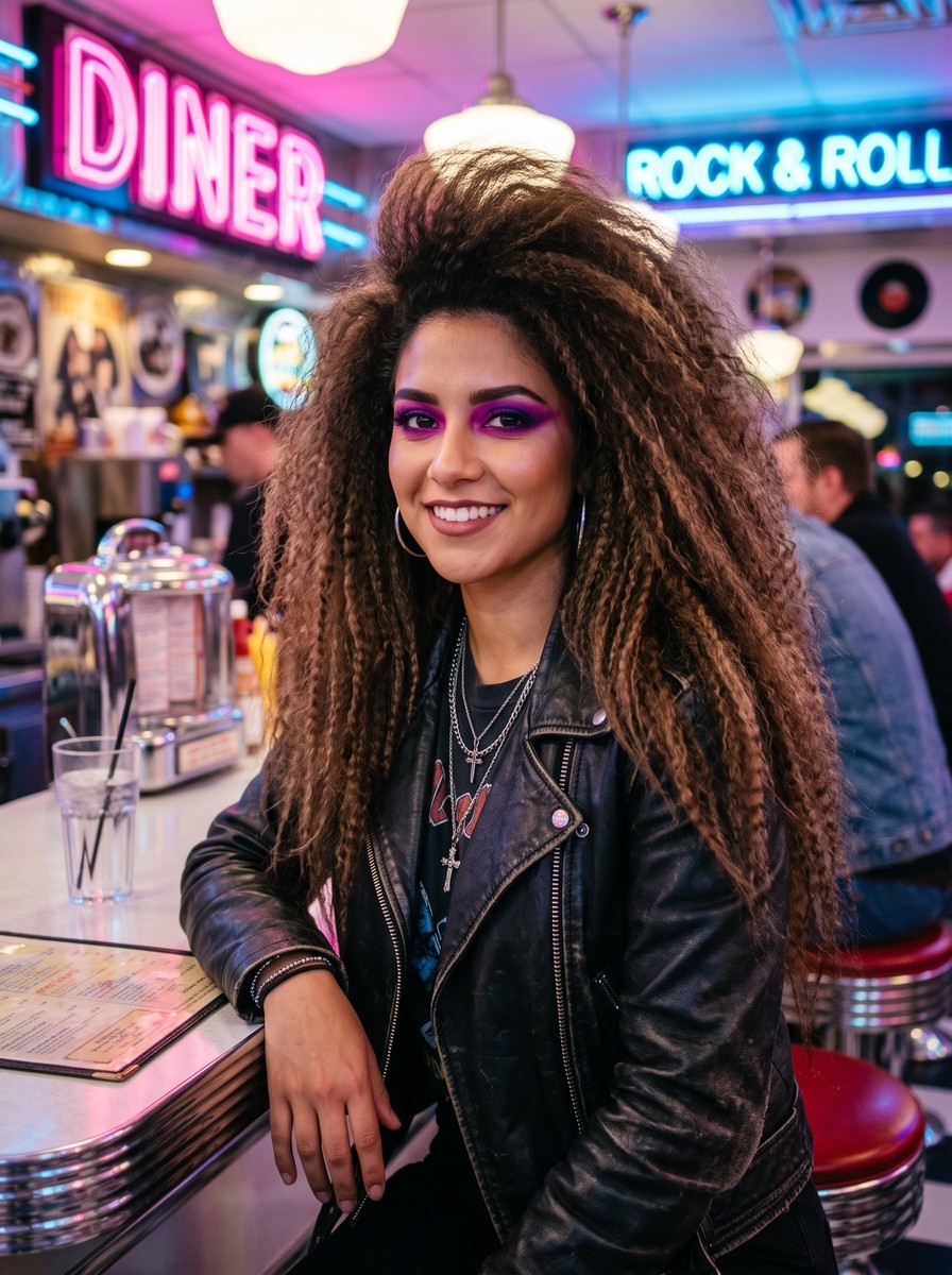 Crimped '80s Rocker Mane