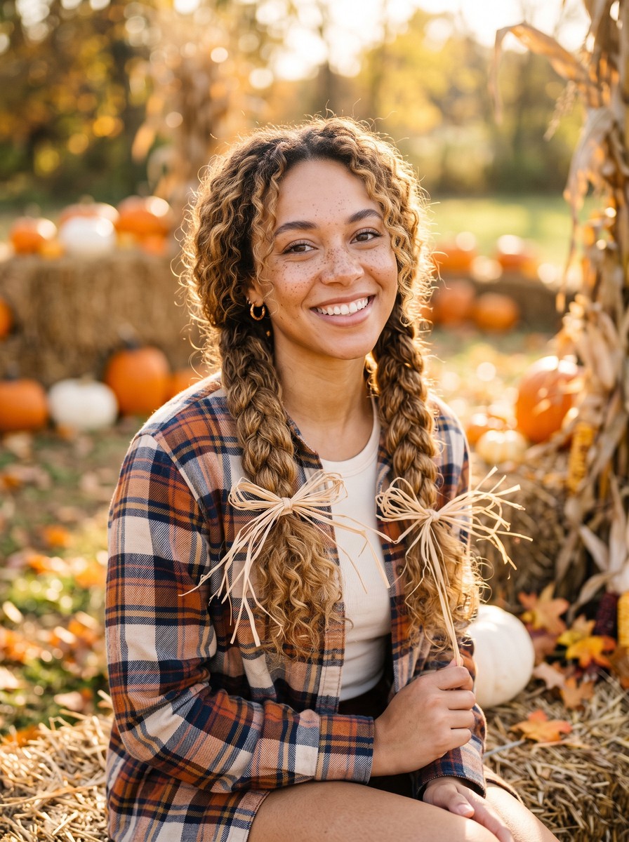 Scarecrow Pigtail Braids