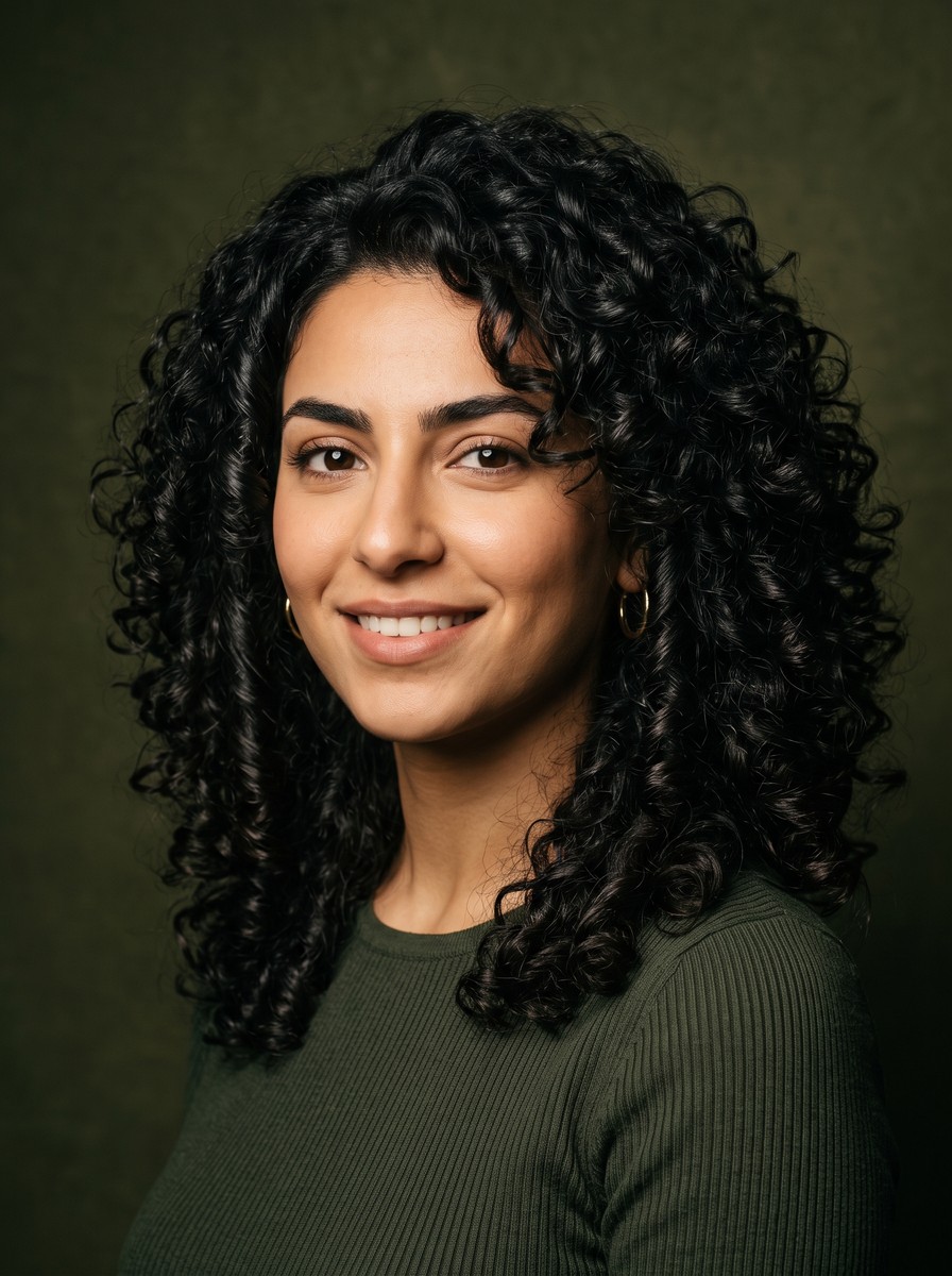 Carved Halo for Thick, Dense Curls