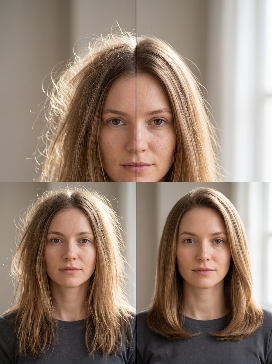 How to Get Rid of Fine Hair Frizz at Home Without Weighing It Down