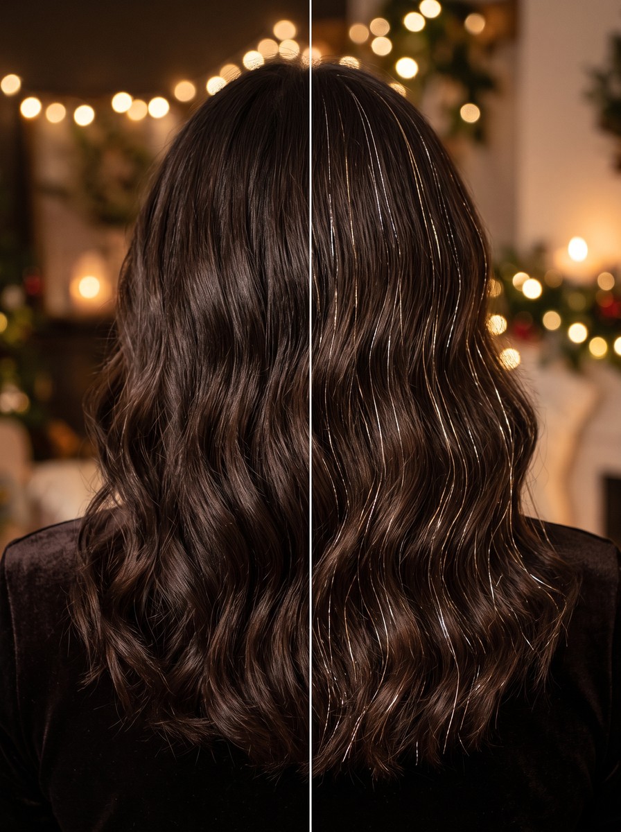 How to Do Hair Tinsel at Home for the Holidays (and Take It Out Without Damage)
