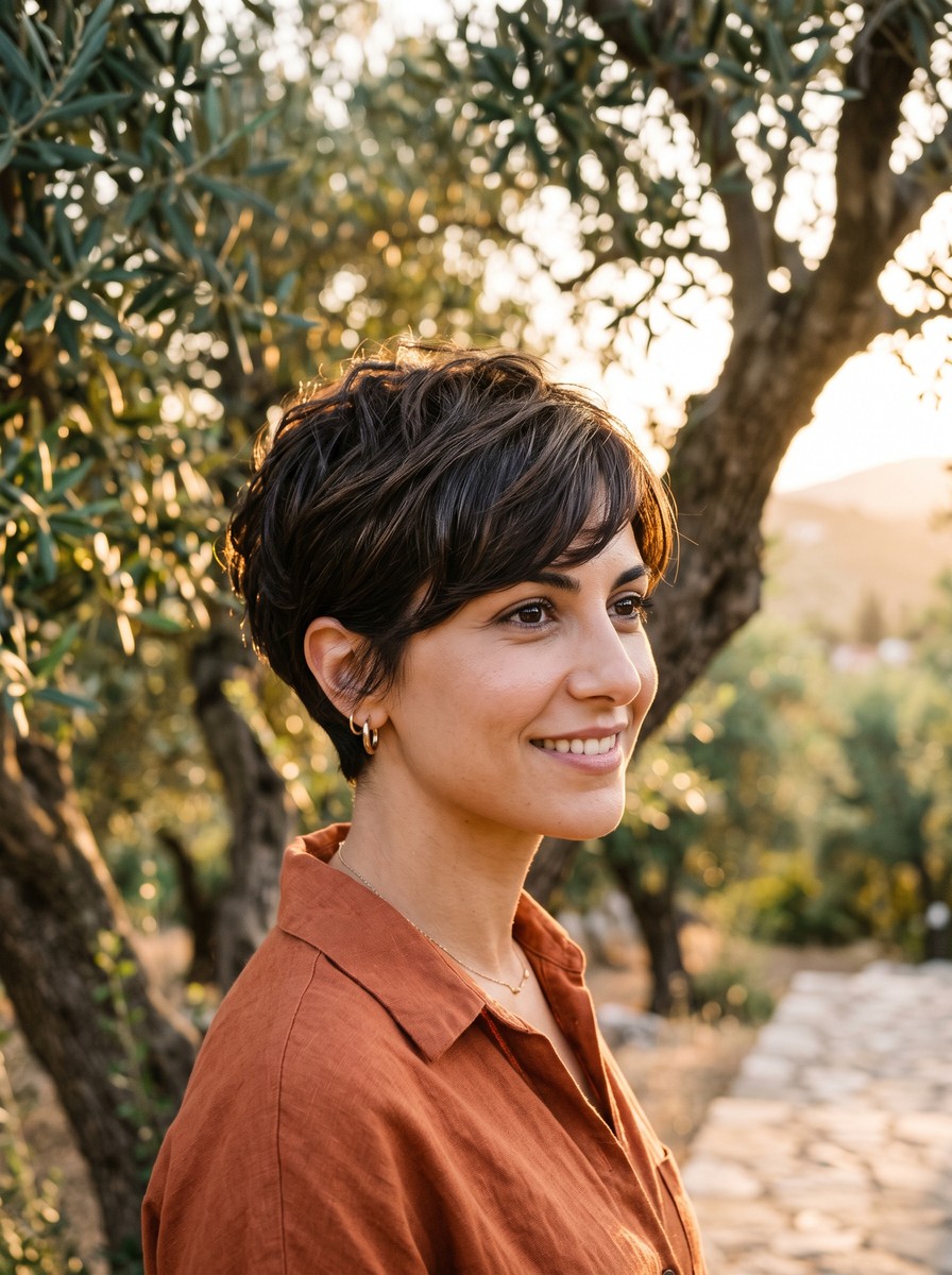 Cropped Textured Pixie-Bob