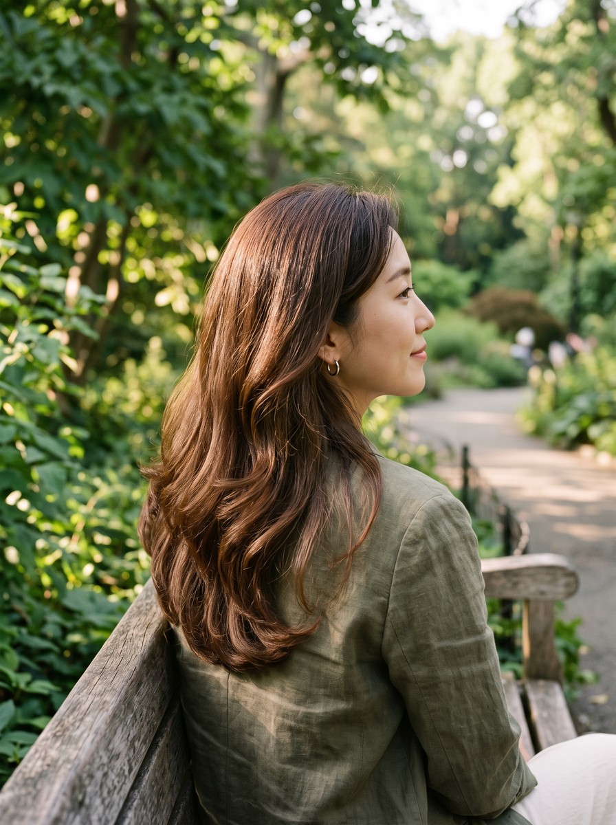 Rounded U-Hem Layers for Dense, Fine-Stranded Hair