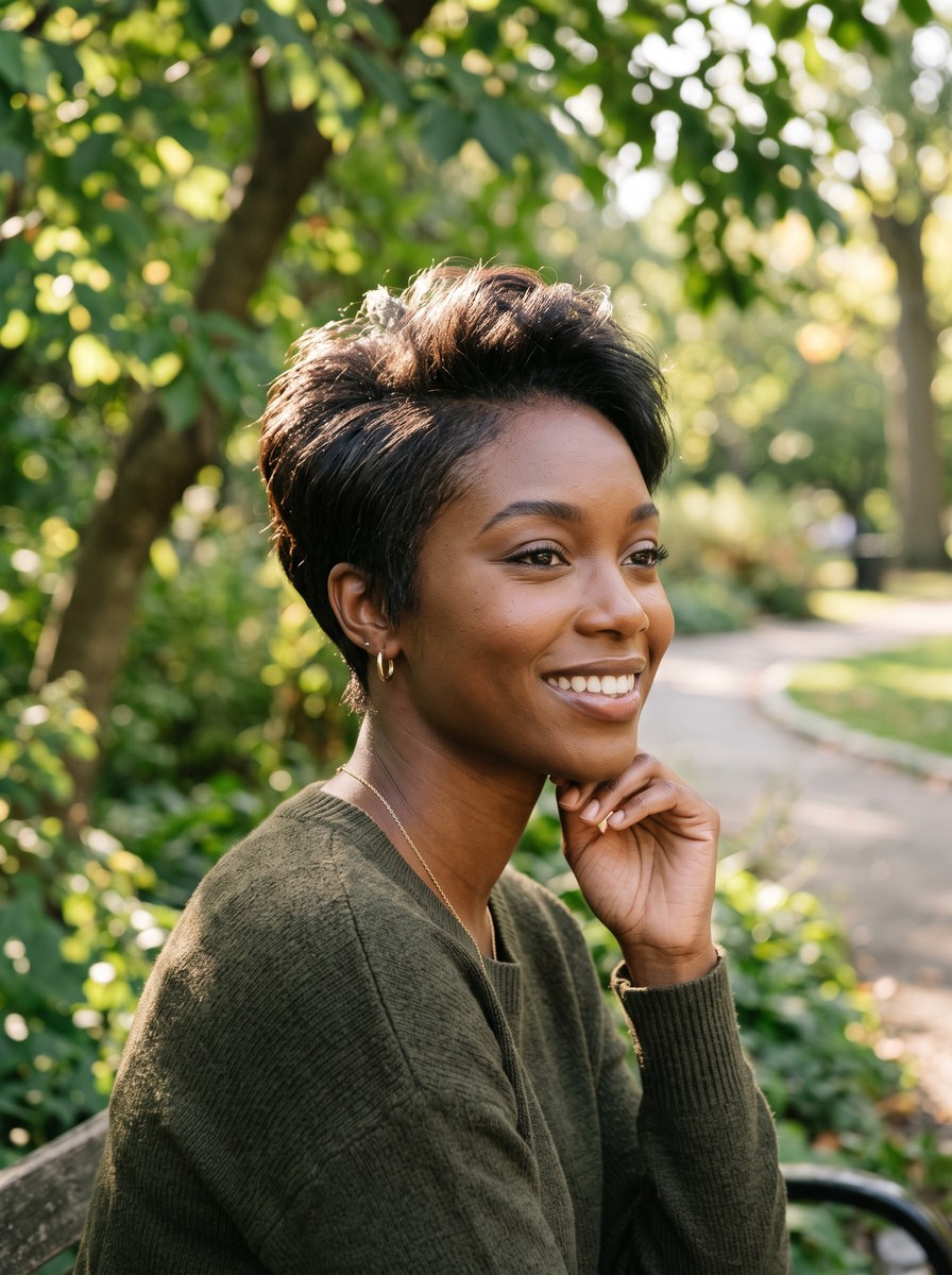Crown-Lifting Layered Pixie