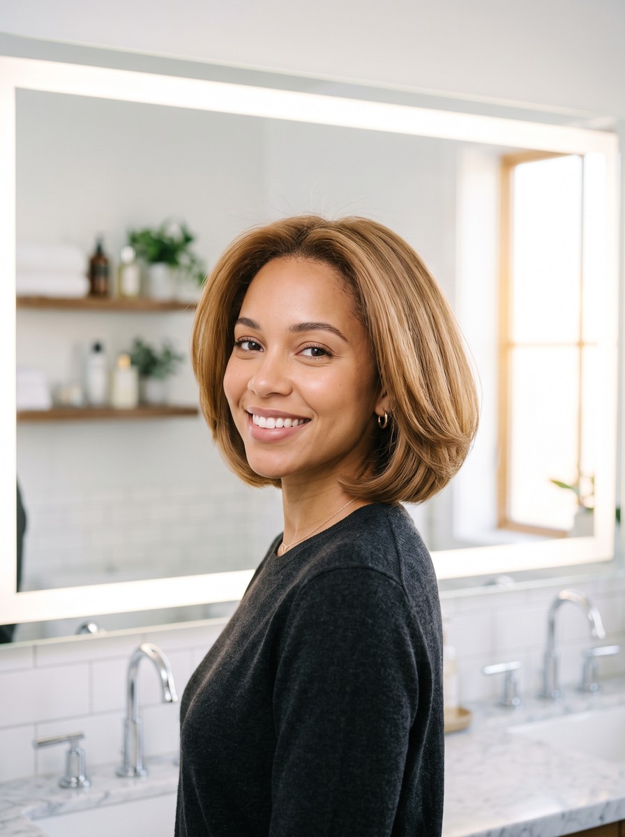 Bevelled Jaw Bob with Round-Brush Bounce