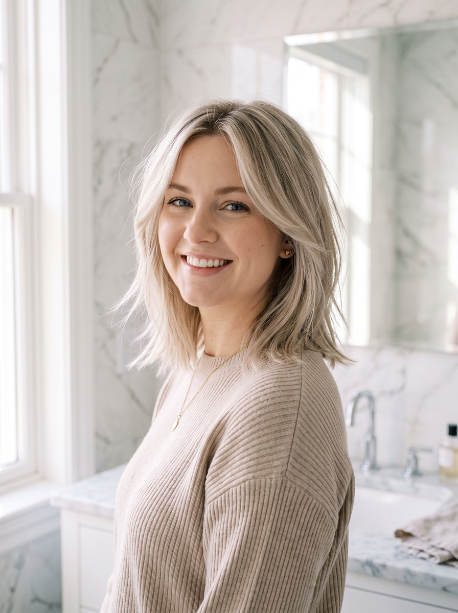Featherlight Lob for Fine Hair