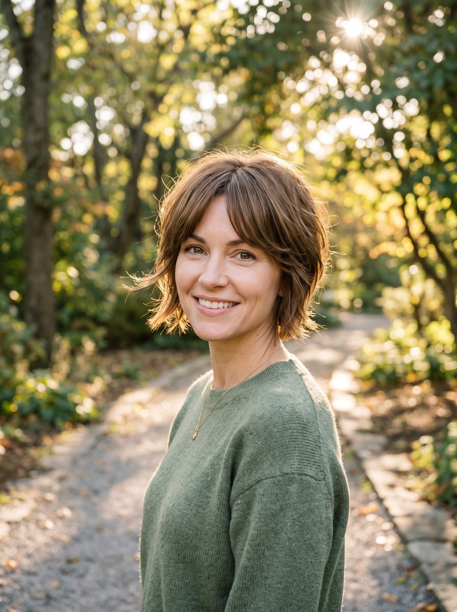 Curtain-Bang Long Pixie Bob