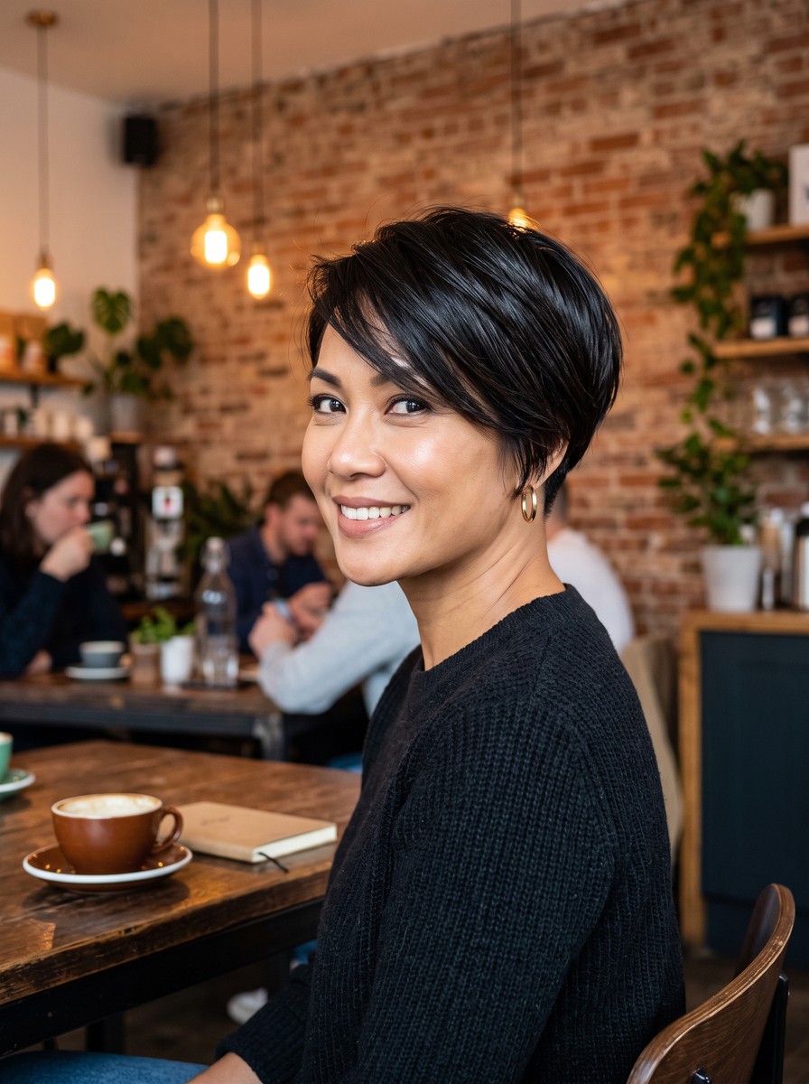 Undercut Nape Long Pixie Bob